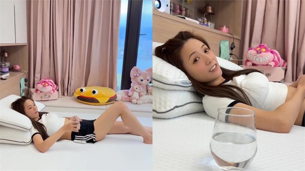 虎牙女神「極短真理褲」慵懶躺床!抬腳外洩「魔鬼曲線」網嗨:水啦