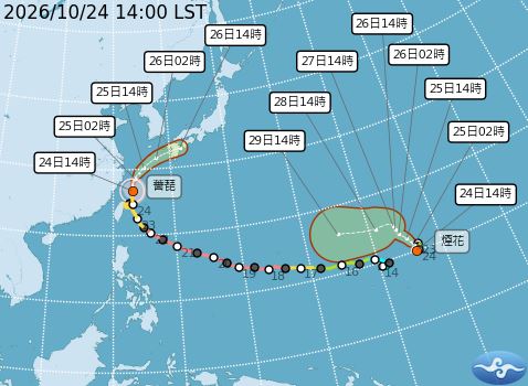 薔琵逐漸減弱14：30解除陸警！　「煙花颱風」接力生成