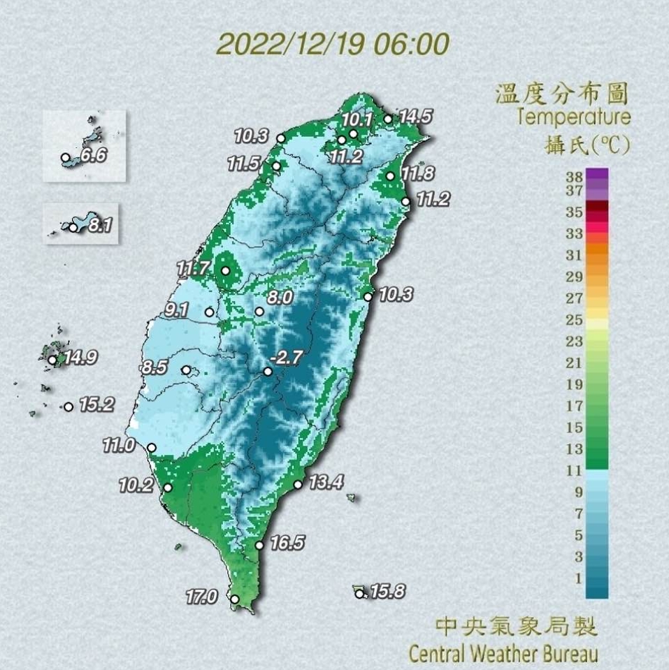 寒流強襲!全台最低溫僅4度 鄭明典曬「罕見冰柱」引驚呼:好特別