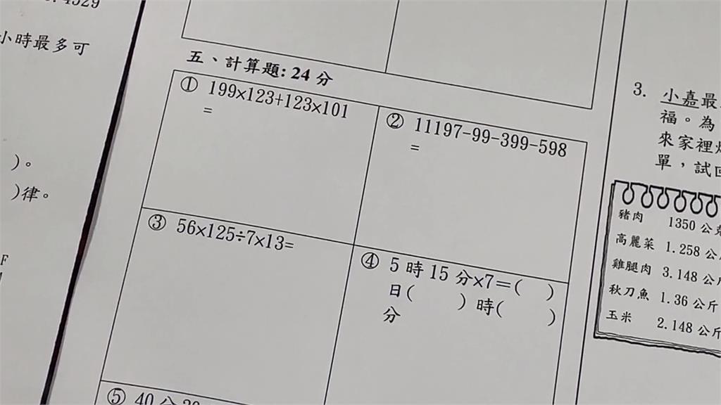 哭!「期末考數學太難」重考 埔里國小五年級生好崩潰