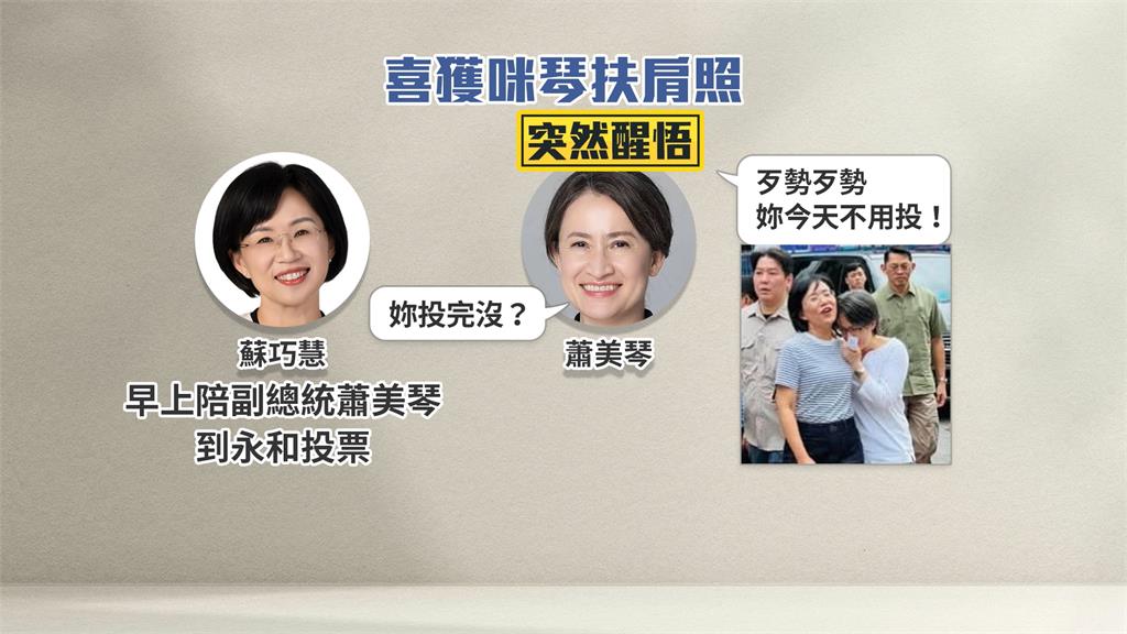 726大罷免蕭美琴現身投票 笑問蘇巧慧「妳投完了沒?」