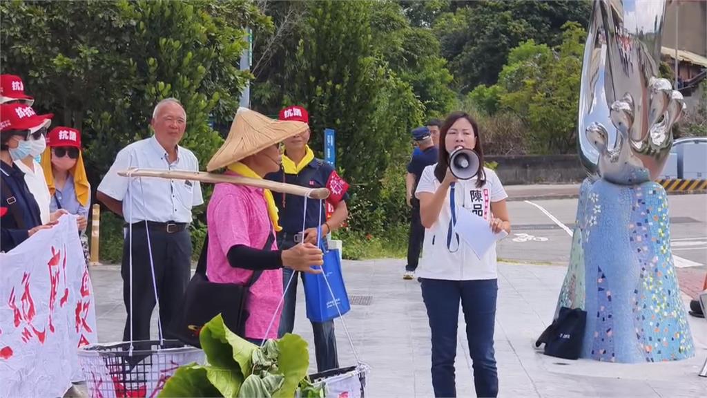 反大矽谷土資場　銅鑼鄉民舉白布條抗議　要求撤環評申請
