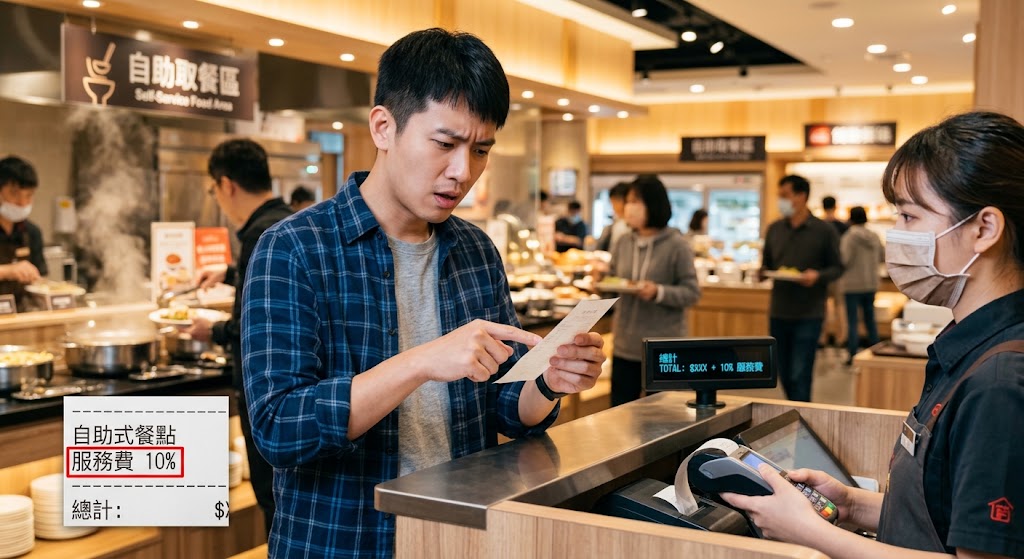 掃碼點餐、自取餐具「卻被收10%服務費」!老闆曝「收費原因」網傻眼:很討厭