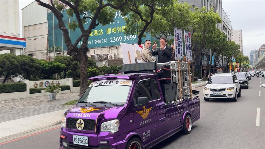網紅閩南狼攜手復國黨 車隊遊行挺罷盼喚醒「正藍軍」
