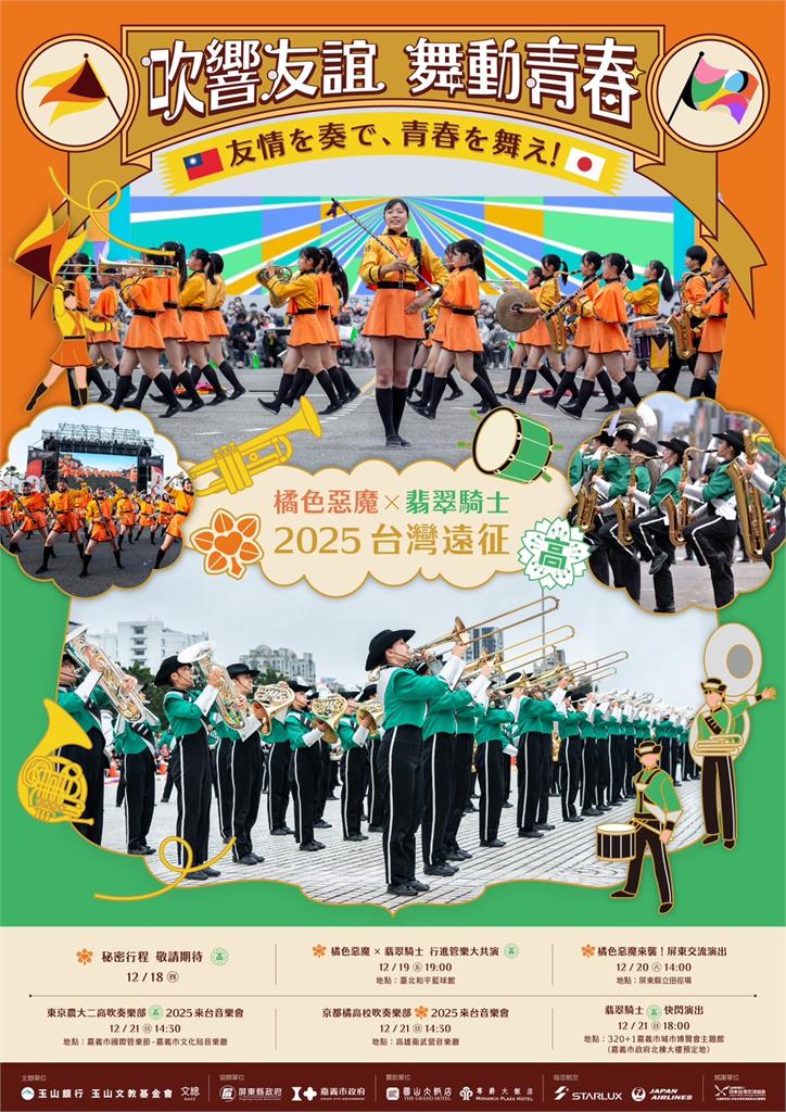 橘色惡魔五連金、翡翠騎士摘銀！「2025台灣遠征」文總促日本最強東西軍首度共演