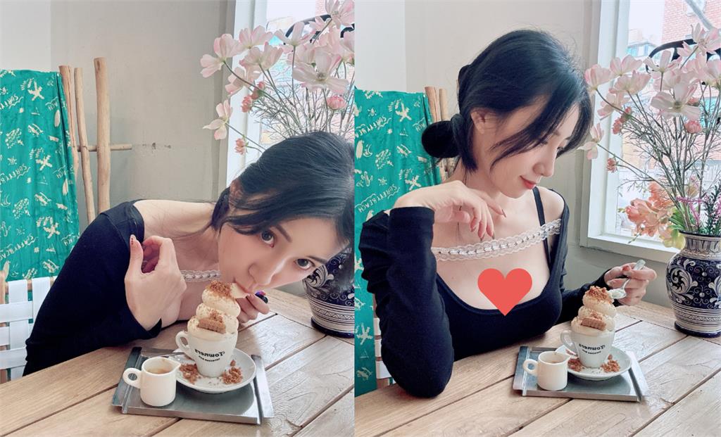 南韓咖啡廳辣妹「好料放桌上」0遮擋！超兇1幕被拍「竟是台灣女星」網看呆