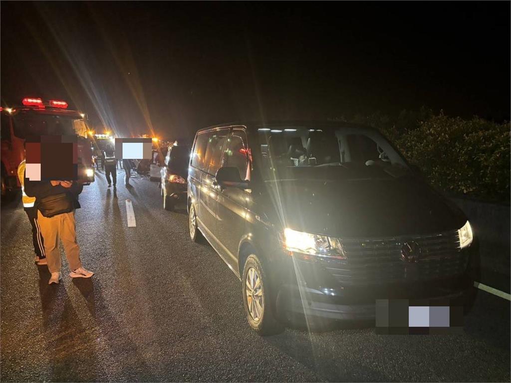 反詐女神「遭6車追撞」魂斷國道!現場畫面曝…「前後夾擊」車尾全爛