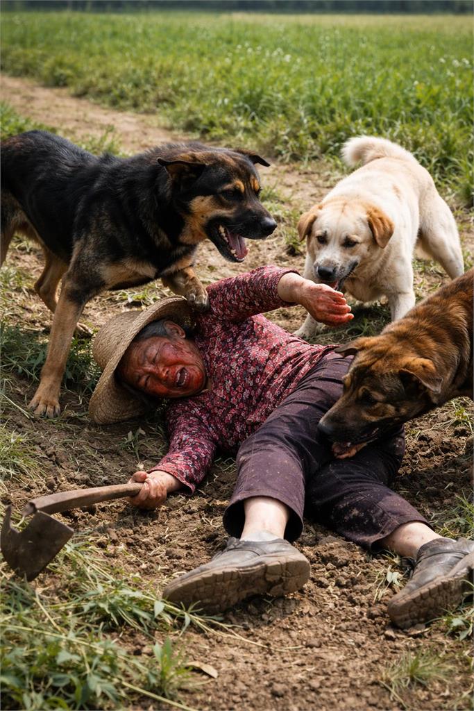 76歲老婦下田竟遇3惡犬瘋狂撕咬！200多處傷口「血肉模糊」醫曝：深可見骨