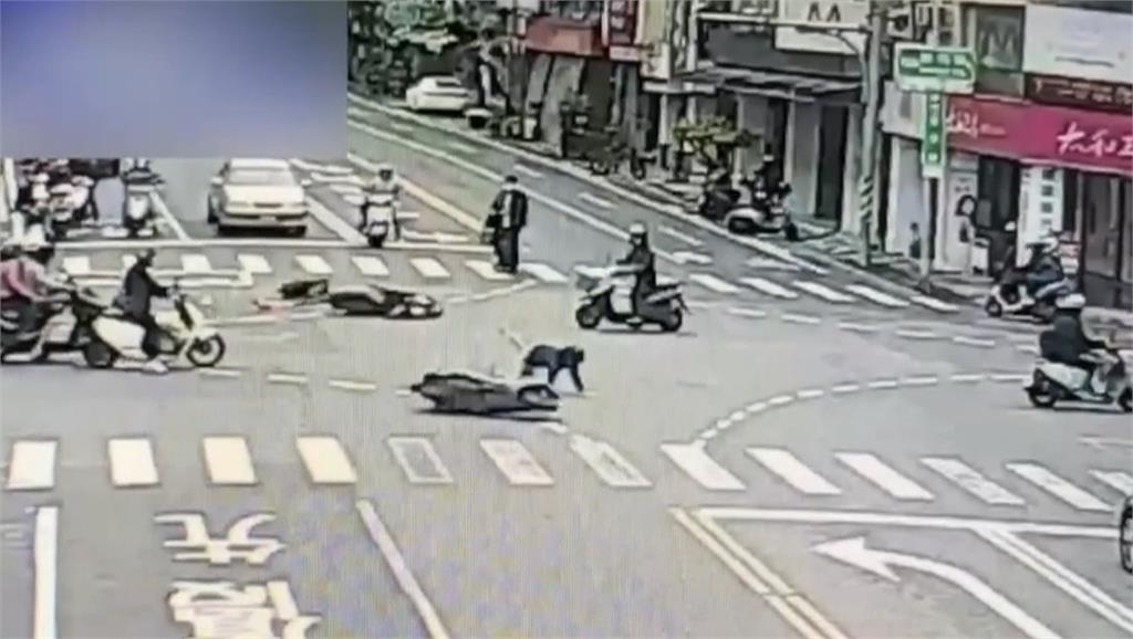 台南15歲少年無照騎車 10分鐘連撞3機車5人傷