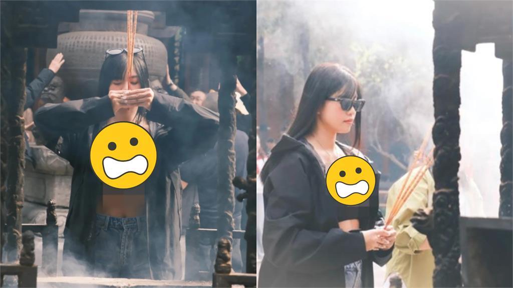 網紅寺廟參拜只穿Bra!大開中門「麻糬全看光」畫面曝光…網炸鍋:褻瀆神明