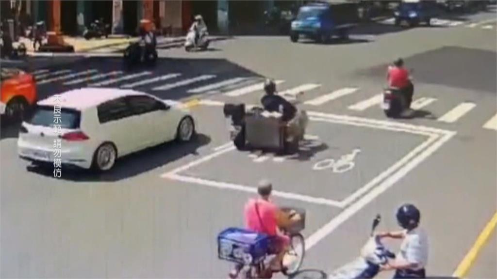 真人版馬力歐賽車? 身障三輪輔助車超車撞騎士逃逸