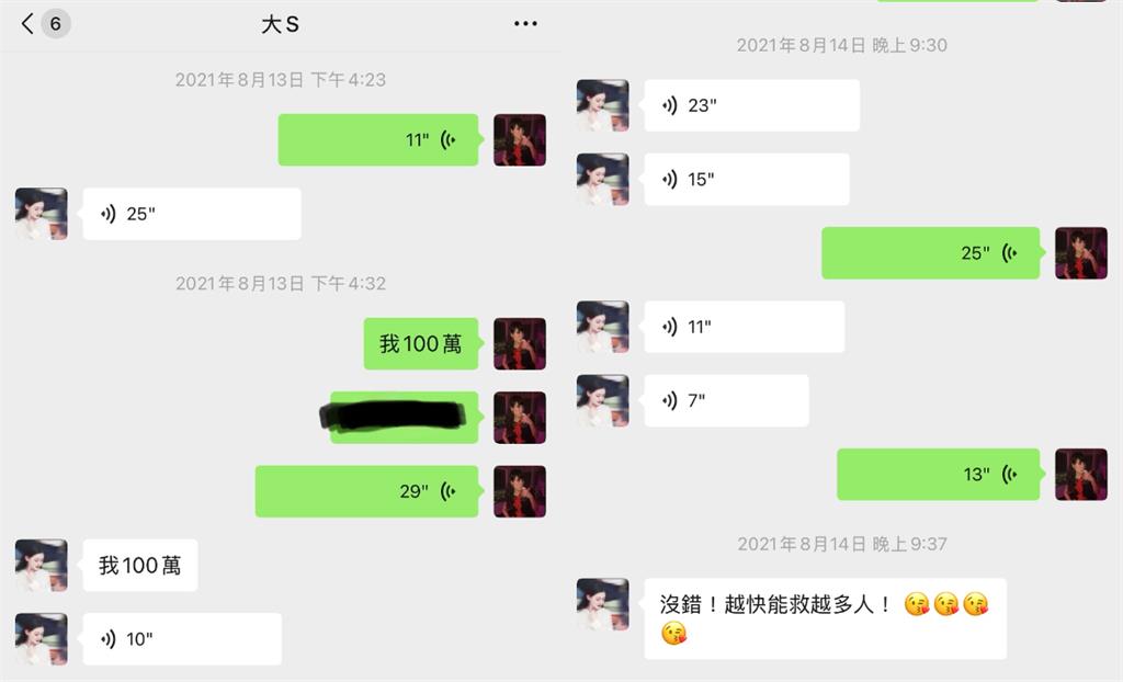 昔疫情「神秘姐妹捐百萬」竟是大S!陷離婚官司「仍低調助醫護」對話全公開