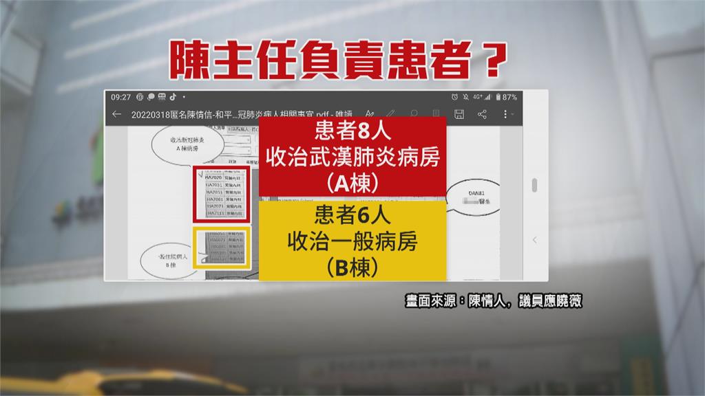 和平醫違分艙分流規定？經查班表登記有誤