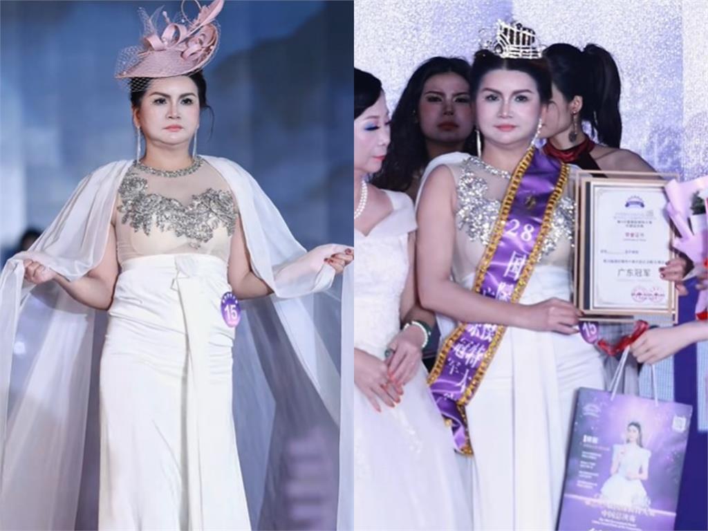 中國「臃腫濃妝大媽」奪選美冠軍!網見正面照「三觀全毀」:根本中國式賄賂