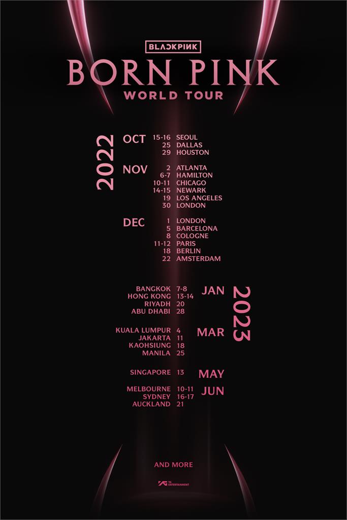 BLACKPINK要來台灣了！全新世界巡迴場次曝光　明年3月在高雄開場
