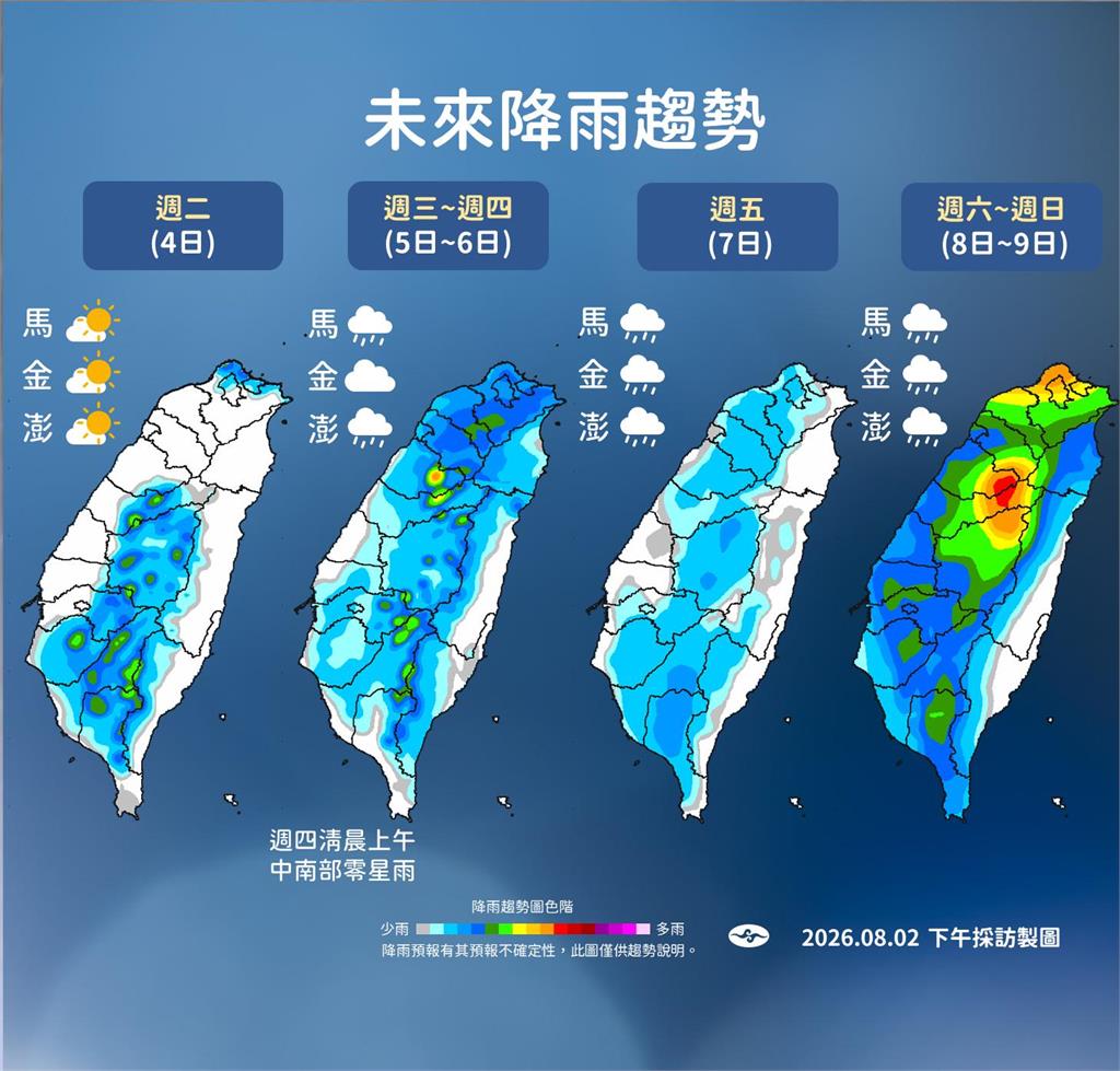 快新聞／雙颱共舞？「白海豚」最新路徑曝光　外圍環流逼近台灣...雨彈「這天」報到