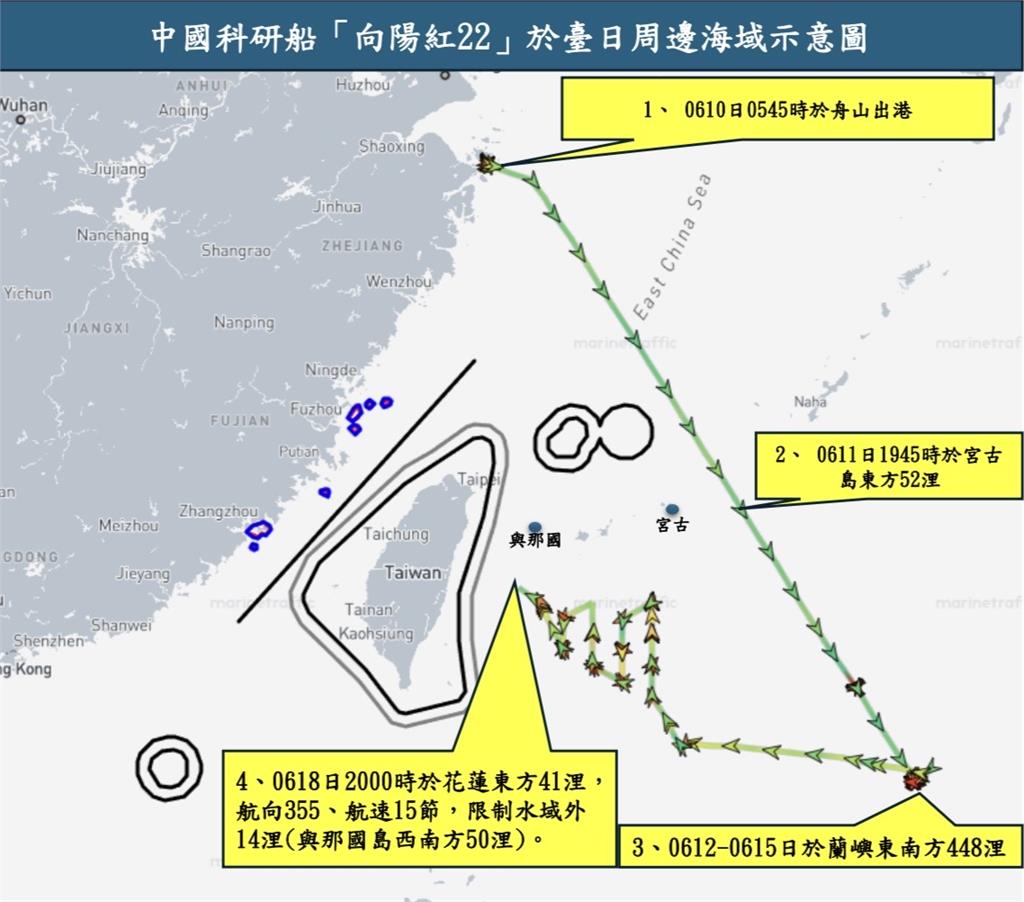快新聞／中國科研船硬闖我東部海域　海巡強勢廣播驅離「曝光航跡」