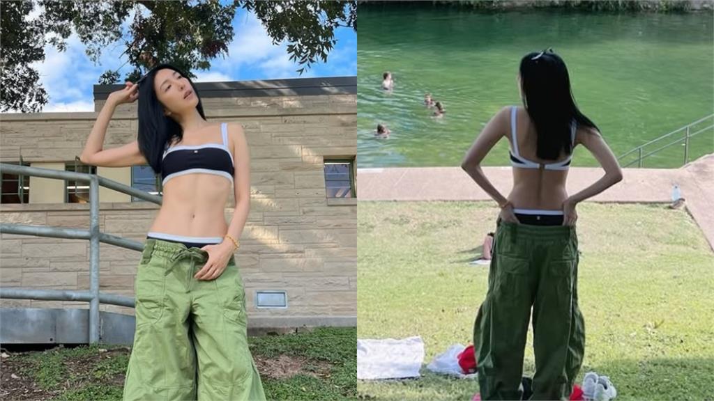 楊謹華辣穿「短褲+透膚黑絲」放送大長腿！網狂讚：完全不像48歲…真實面貌全被拍