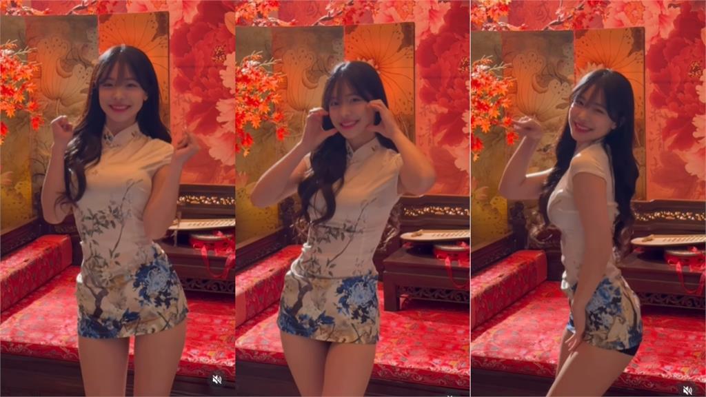 李多慧連3年「華麗短旗袍」熱舞拜年！加碼甜喊：情人節快樂、年年有餘