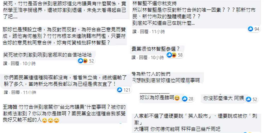 快新聞／王鴻薇稱「林智堅受刺激而棄選」　網開砲嗆：國民黨輸不起、自我感覺良好