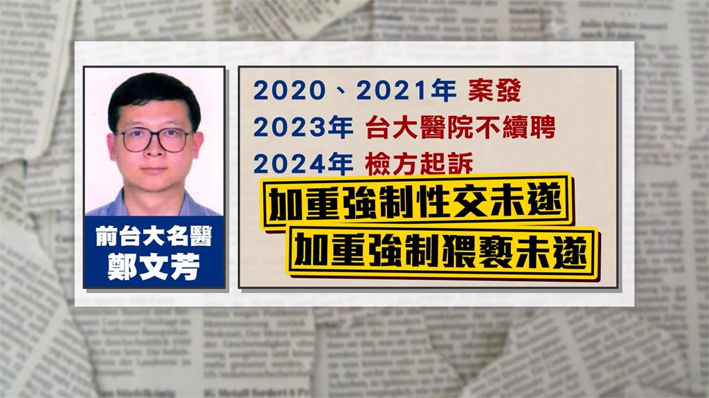 前台大醫鄭文芳涉性侵遭通緝 院長轟:台大之恥 最壞示範