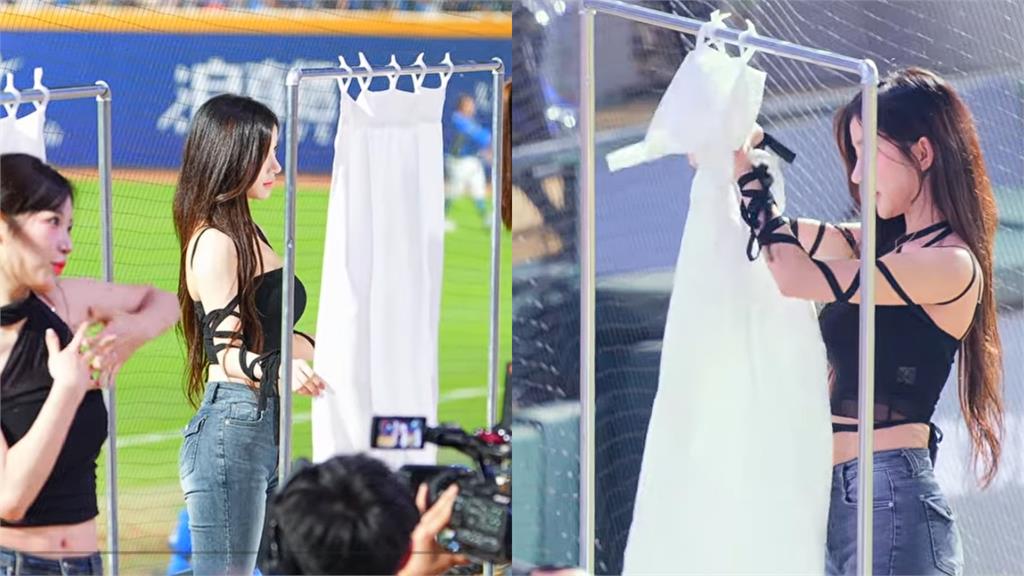 李珠珢首場應援「平口戰袍」扛不住!下秒突扯開「正面白布」3分鐘上帝視角曝光