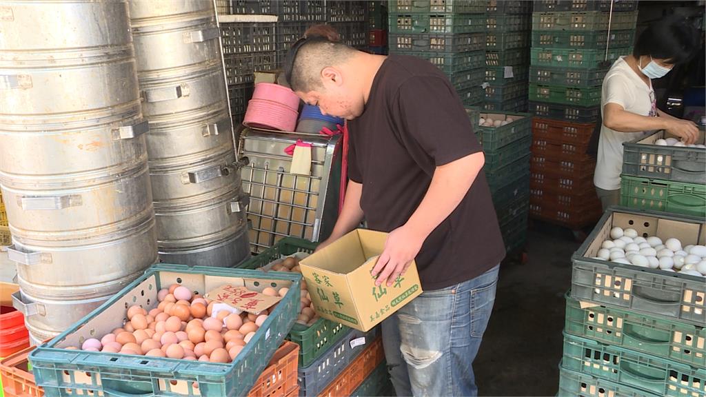 藍白猛批進口蛋　國產蛋需求飆　批發價漲至55元