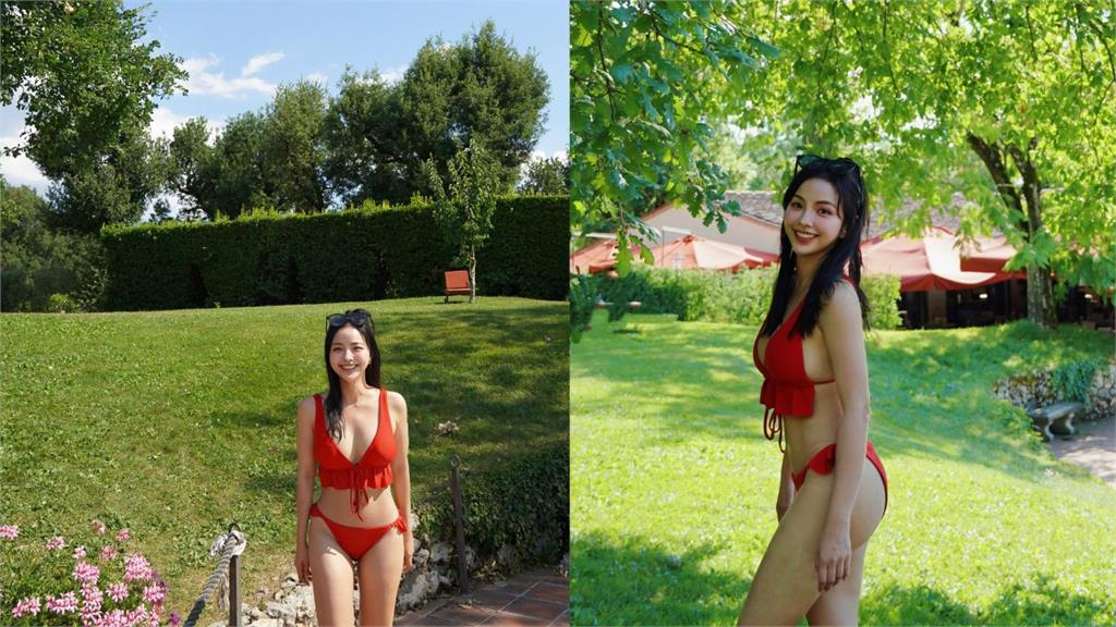 大解放！女星火辣比基尼照連發　側身「炸西半球」網羞喊：不給活