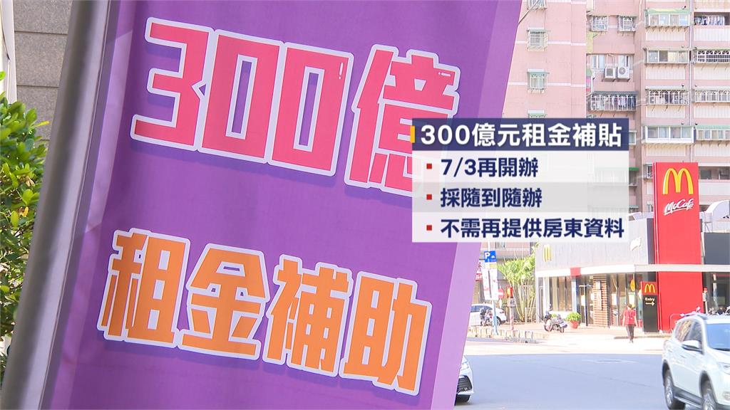 300億租金補貼7/3開辦 年滿18歲租屋族可申請 減輕租屋族負擔! 300億「租金補貼」7/3開辦 年滿18歲可申請 估40萬戶受惠