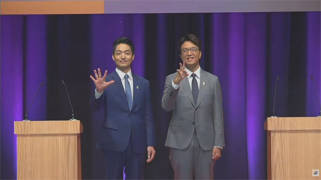 最新／台北市長電視辯論來了！沈伯洋、蔣萬安會前握手畫面曝
