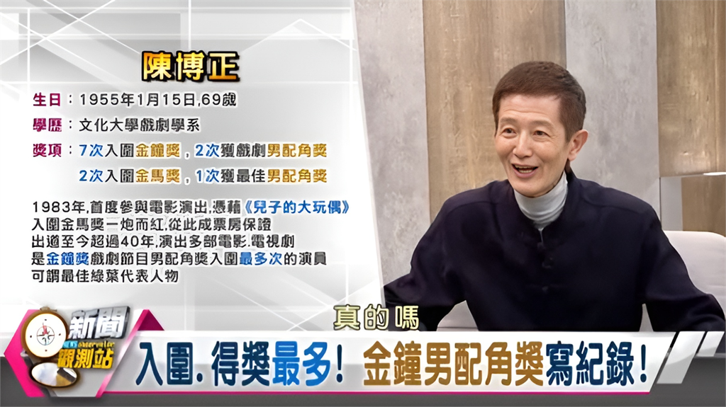 新聞觀測站/演藝界長青樹!最佳綠葉"阿西"陳博正專訪