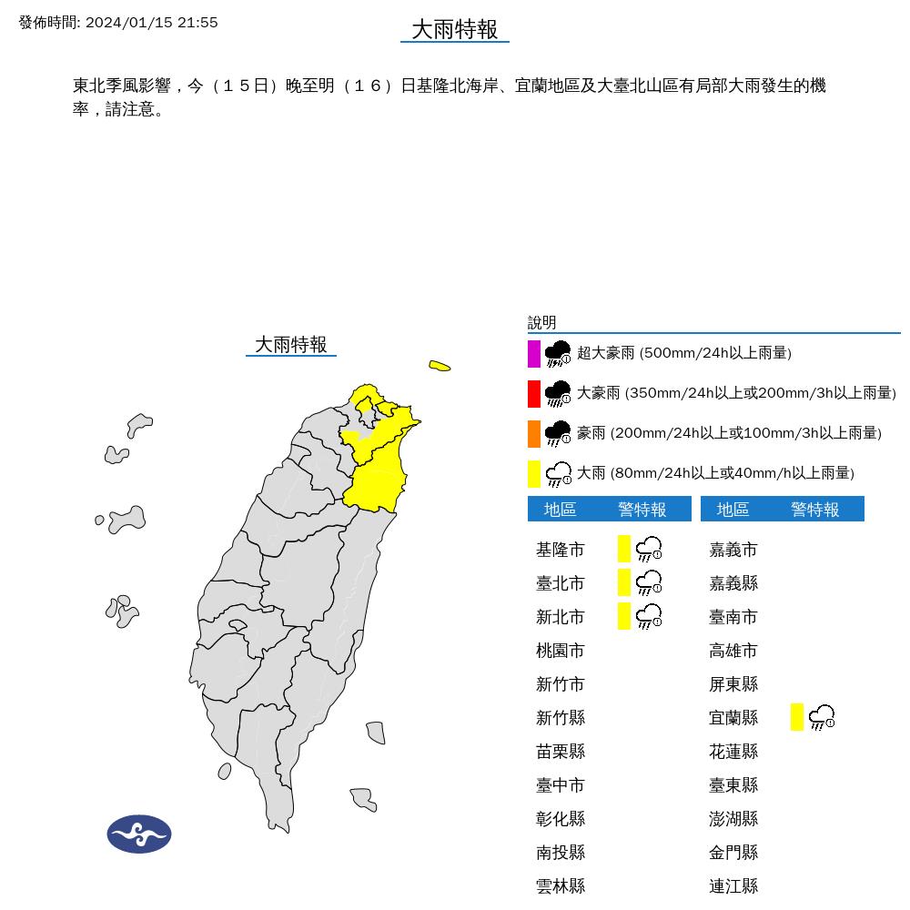 快新聞／深夜雨彈開轟「一路下到明天」　4縣市大雨特報