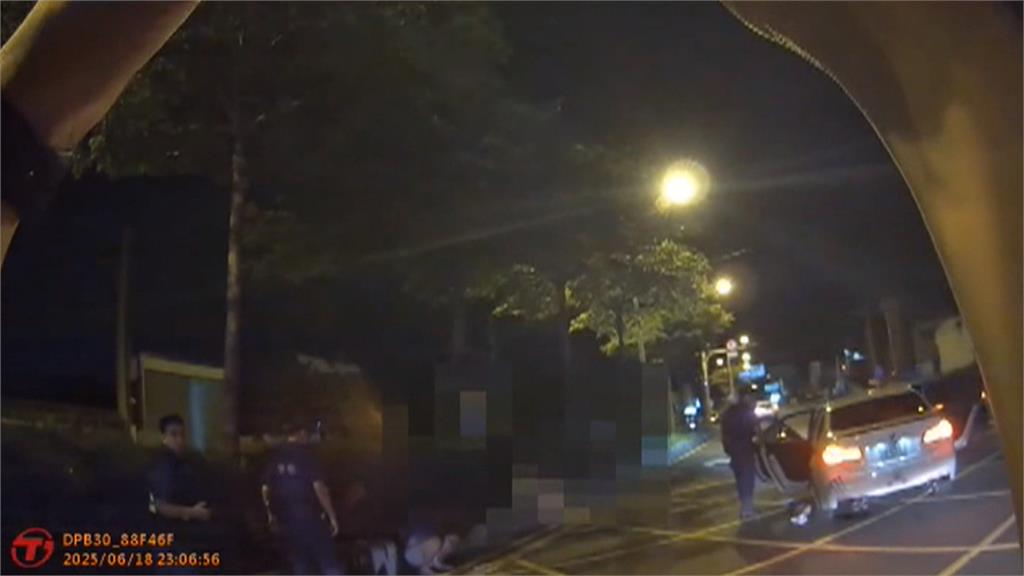 員林大半夜10輛警車圍捕 轎車拒檢逃逸企圖衝撞從市區追到花壇鄉