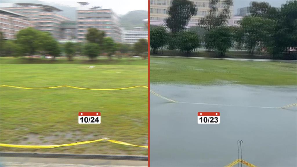 豪雨攪局萬聖節! 天母萬聖嘉年華場地積水成湖被迫延期