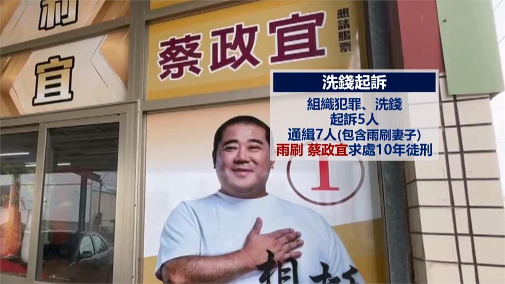 「雨刷」蔡政宜涉洗錢逾225億 檢偵結起訴求刑10年、通緝中籍妻