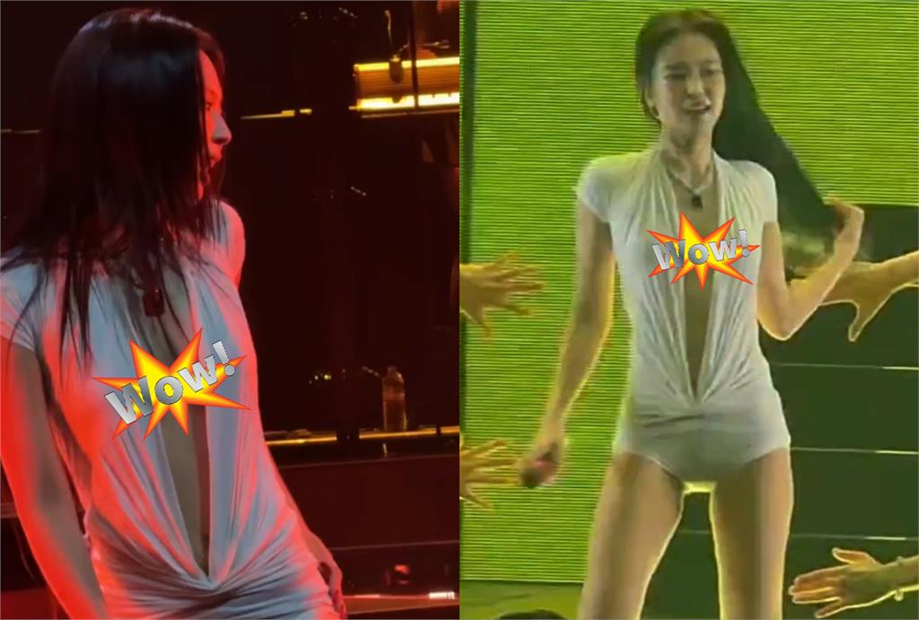 Jennie中門全開「深V裂到底」險走光!激辣熱褲「神秘三角洲」全現形