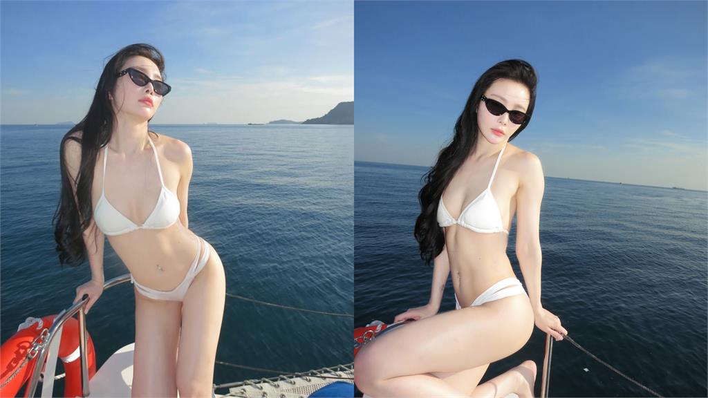 舒子晨船上大尺度解放！比基尼炸出「超兇白麻糬」SSR曲線全被拍…