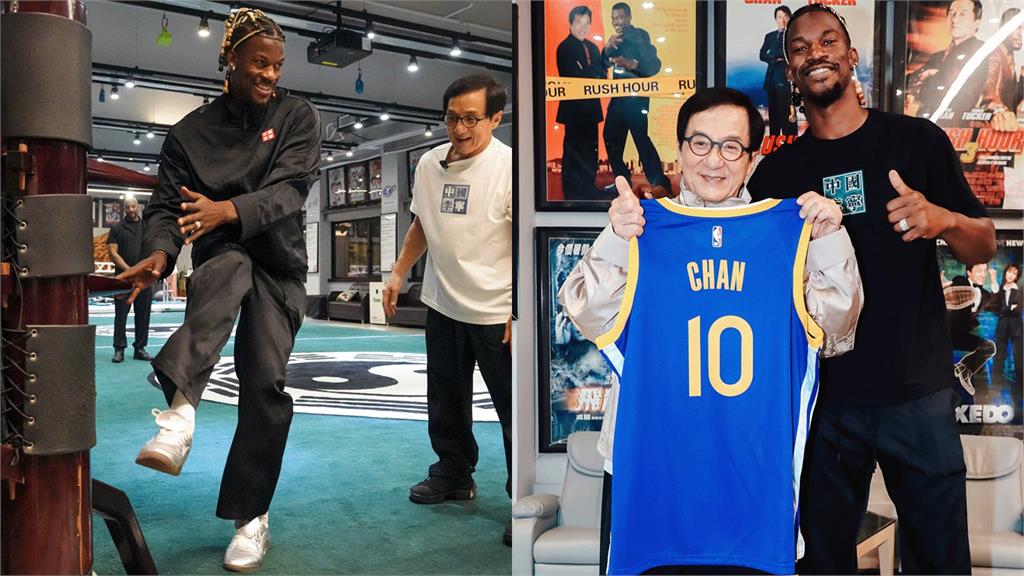 NBA(影)/成龍見吉巴!包套行程邀看電影特映「換勇士球衣」還加練詠春拳
