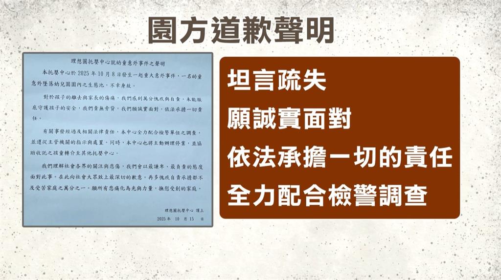 竹北貴族托嬰中心"1歲女童墜滯洪池亡" 遭勒令停業