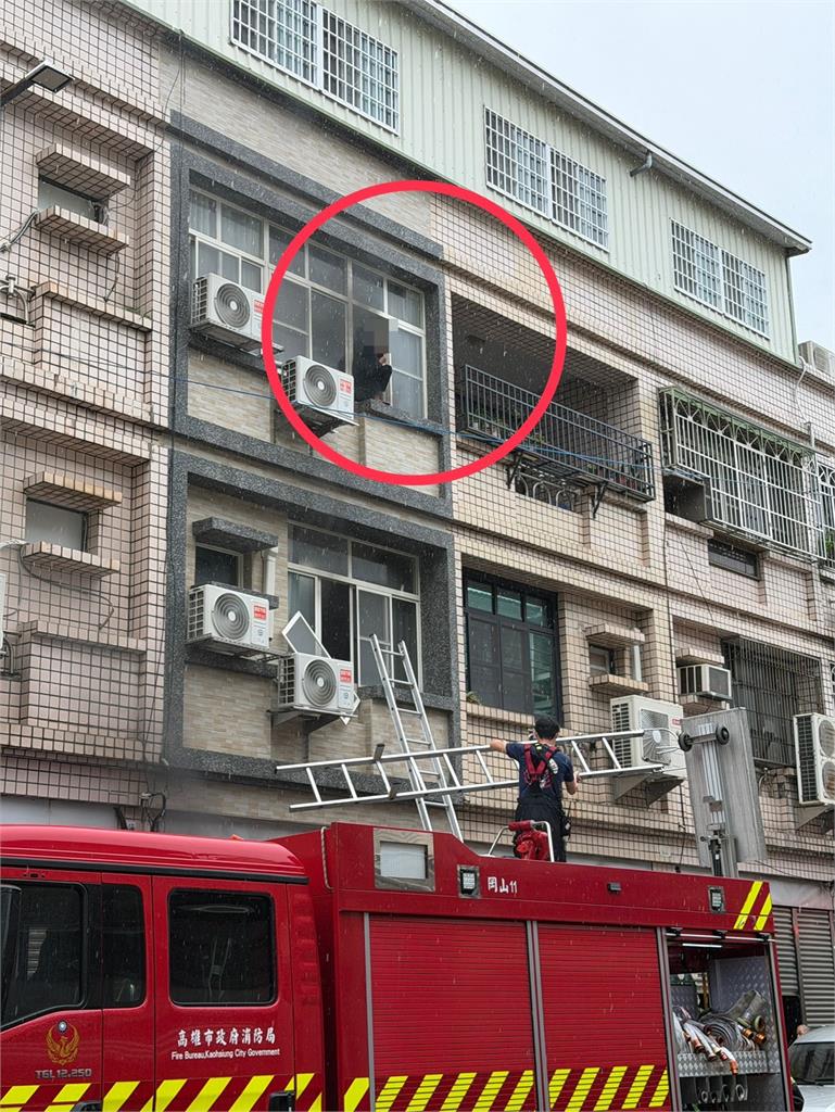 一場火警燒出通緝犯？　岡山透天厝起火　男「脫困就落跑」警火速圍捕