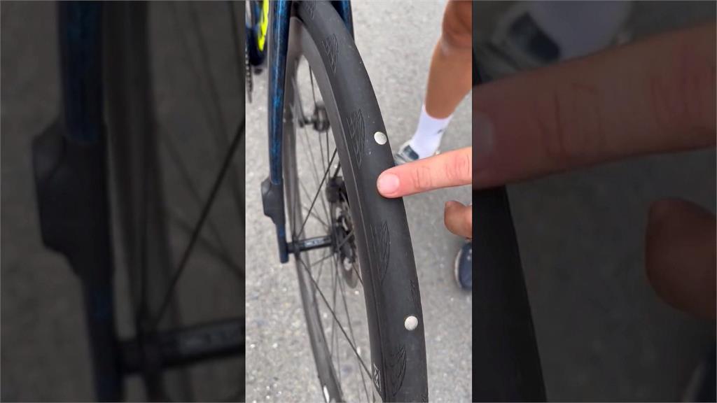 環法車手輪胎遭釘子刺穿　連環爆胎意外「人為？」
