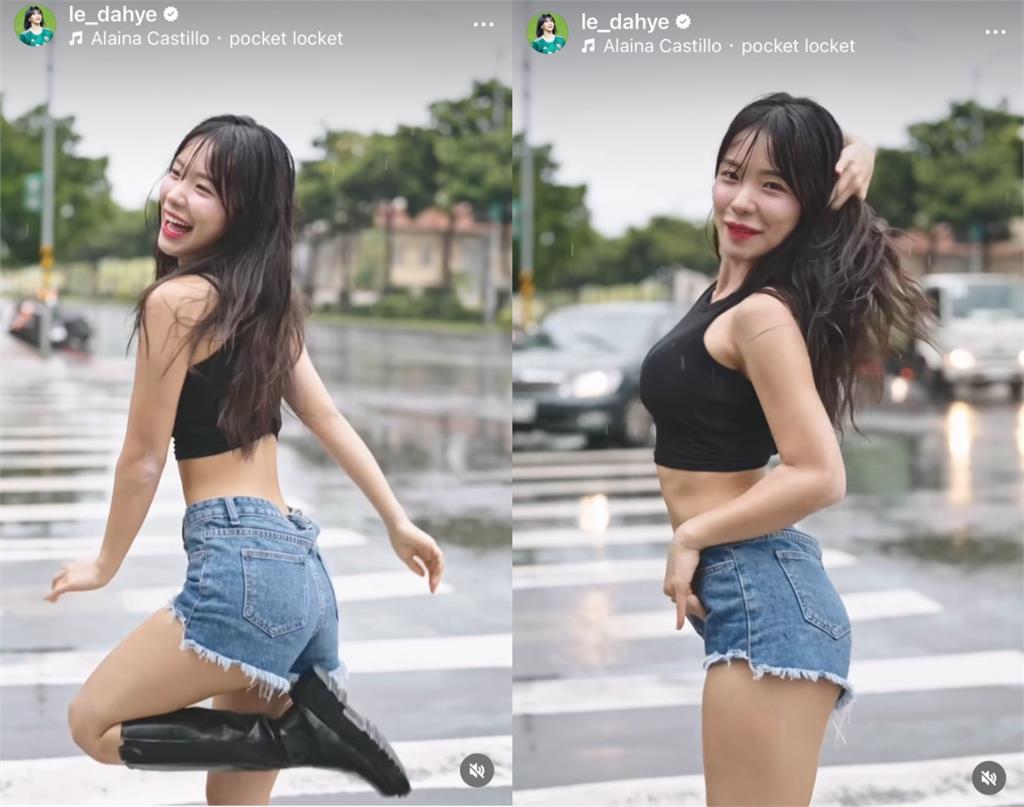 李多慧雨中拋傘「淋成條碼貓」!轉身猛扭「上身濕透」網嚇:怎不會結束?