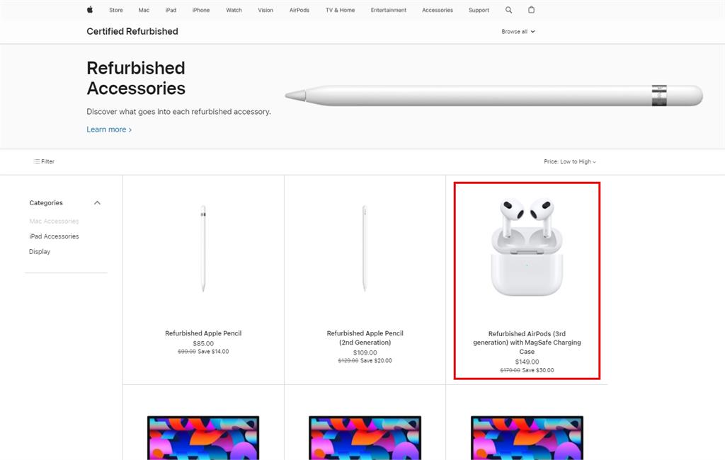 蘋果首次上架官翻AirPods「優惠價格」曝!無痛輕鬆入手「翻新商品」