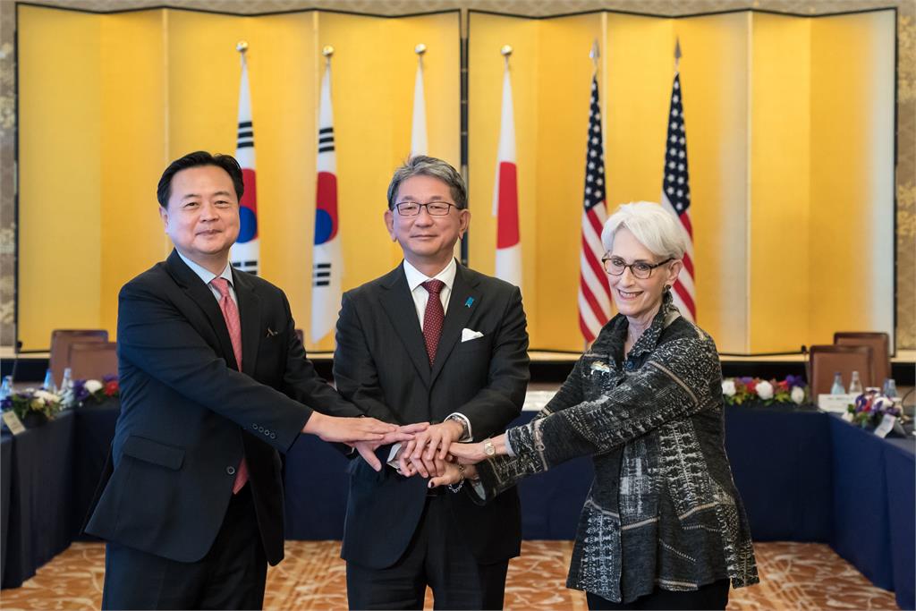 美日韓舉行三邊會談　美副國務卿：將合作支持台灣自衛能力