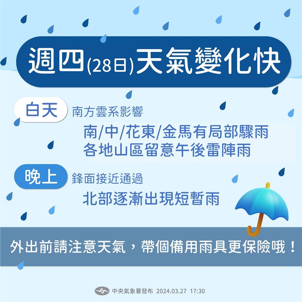迎接春雨季節!「2波鋒面接力」連5天有雨 林嘉愷曝清明連假天氣