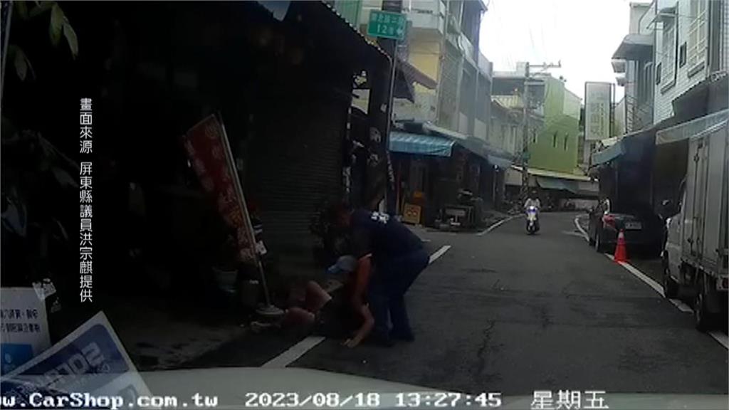 議員跑行程目擊老翁墜樓 奔下車救人腳被壓傷