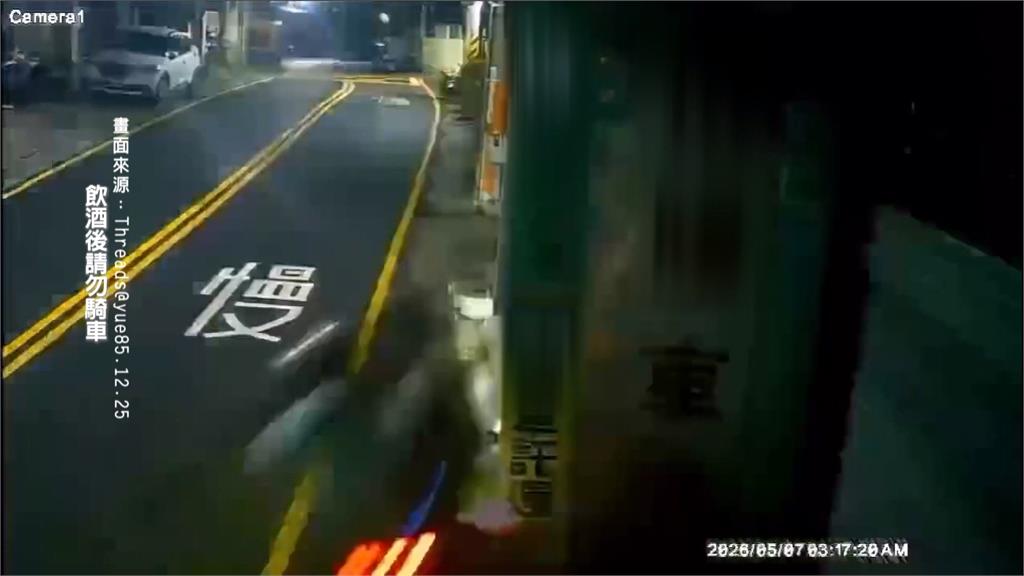 不要命！菲籍交換生三貼酒駕　高速失控自撞噴飛