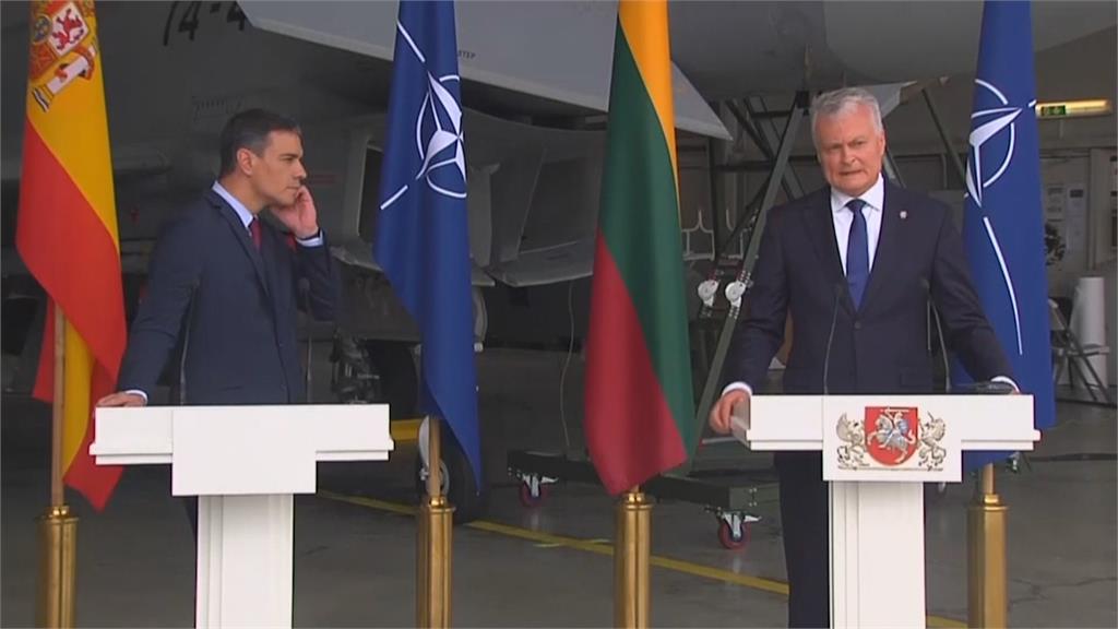立陶宛總統變配角　戰機緊急升空　打斷記者會
