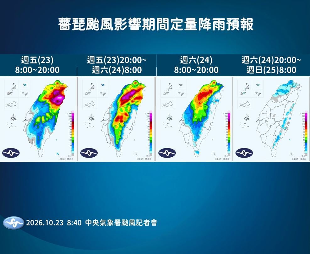 快新聞／薔琵恐減速不規則運動！今晚至明晨最接近台灣　氣象署曝「2大威脅」