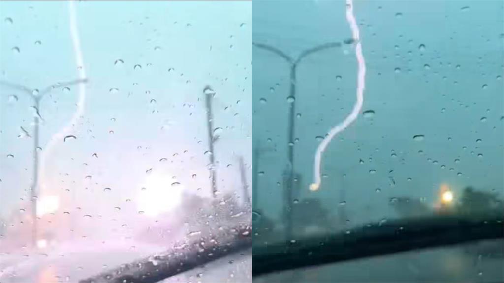 彰化暴雨「淹大水+落雷」不斷!擊中電箱「炸出火光」驚悚瞬間全錄下